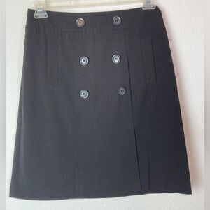 Sandro NWOT black sailor nautical button skirt so chic just perfect